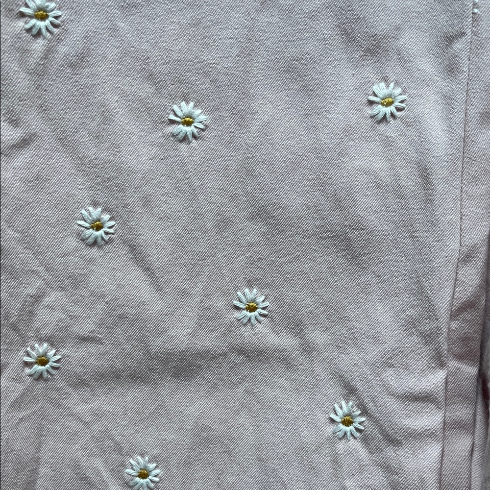 Old Navy Light Pink Embroidered Pixie High Rise Pants - Picture 5 of 6